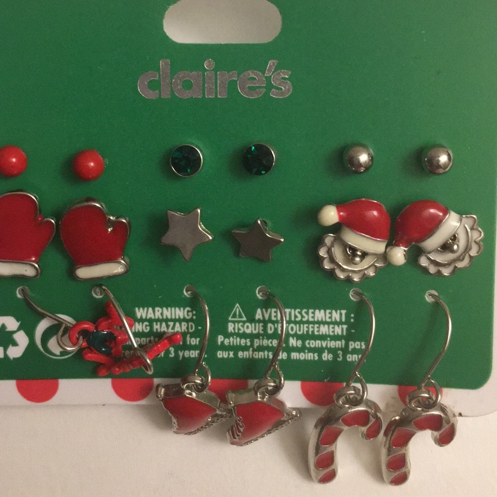 Sets of claire’s Christmas earrings